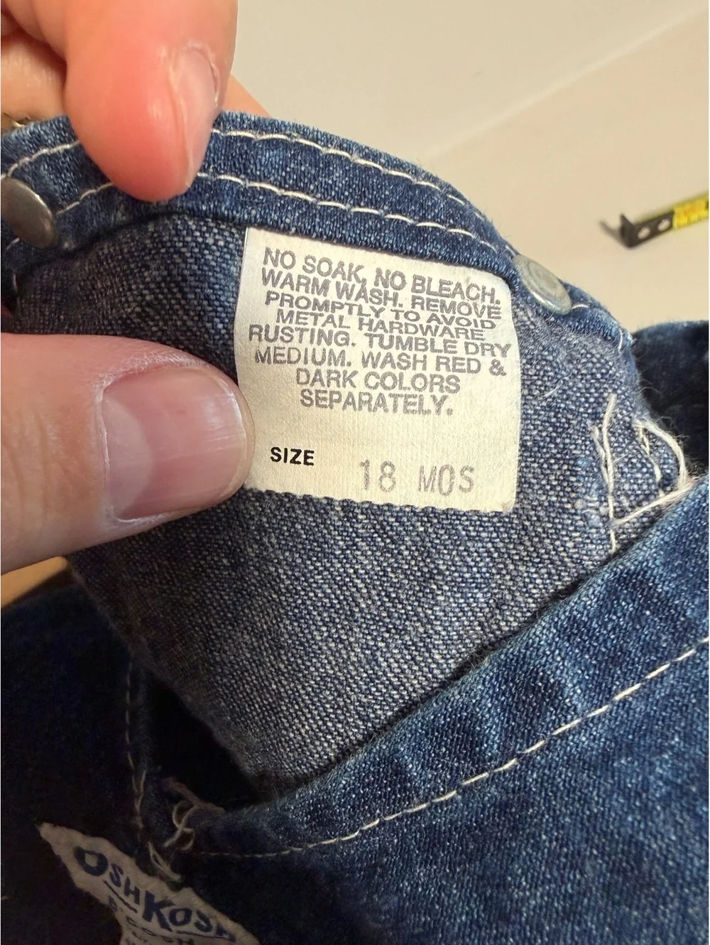 1990s Vintage Oshkosh Overalls Size 18 Months